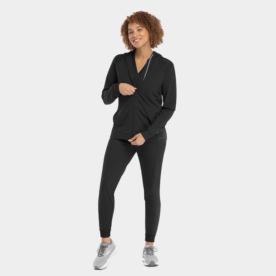 Women's Hooded Zip Front Jacket | 90301