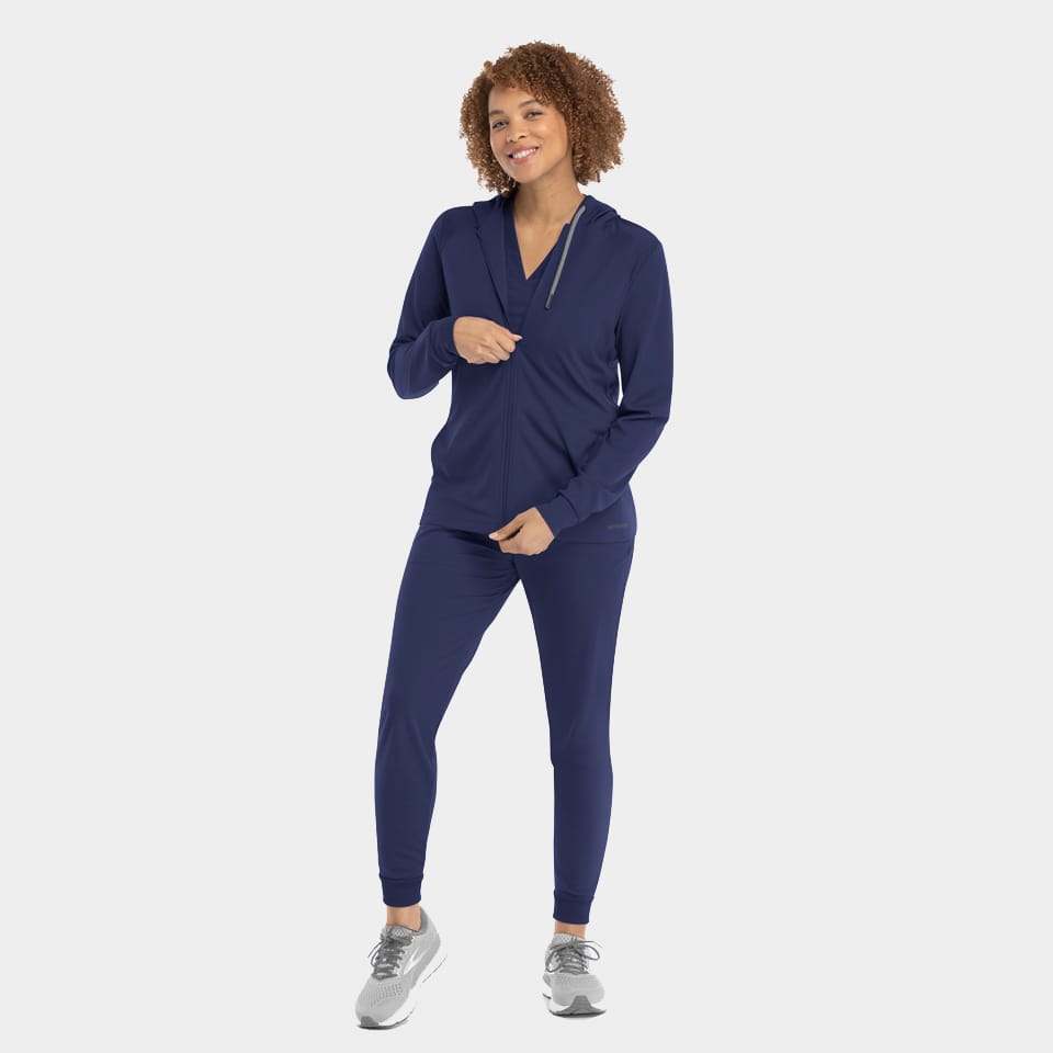 Women's Hooded Zip Front Jacket | 90301