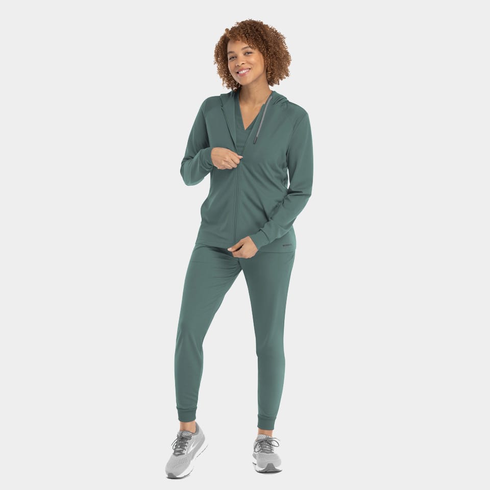 Women's Hooded Zip Front Jacket | 90301