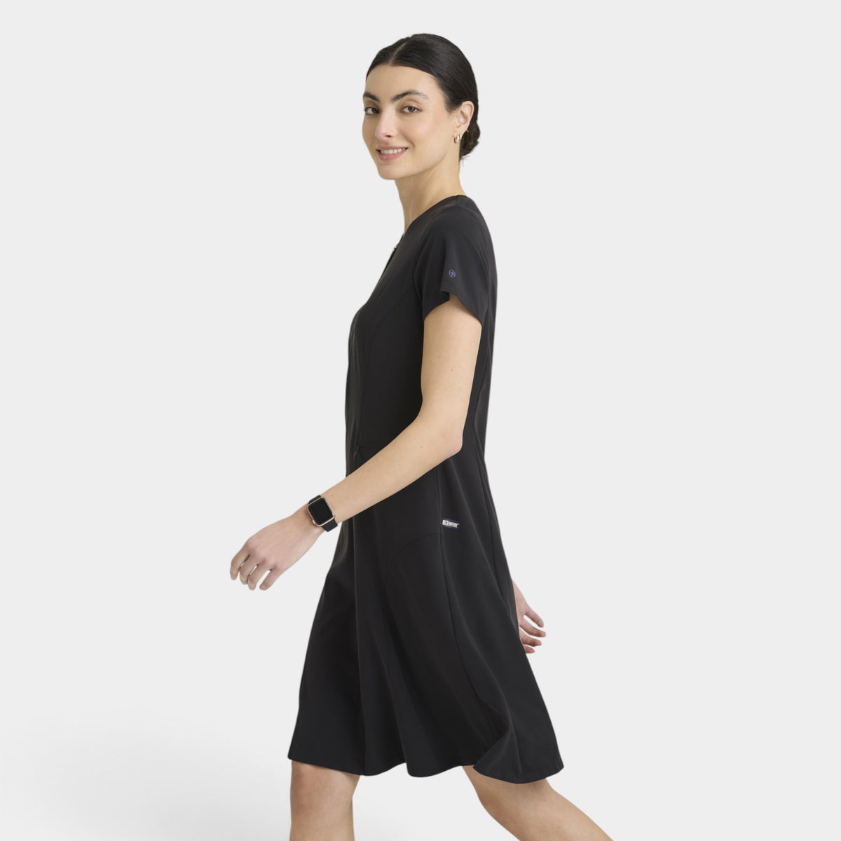 Aria 2-Pocket Round Neck Knee Length Dress |GRGD971