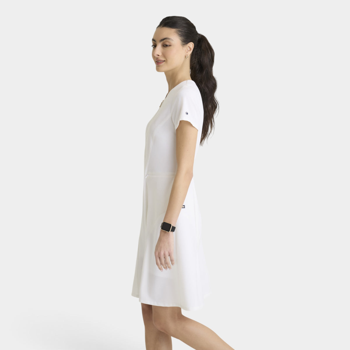 Aria 2-Pocket Round Neck Knee Length Dress |GRGD971