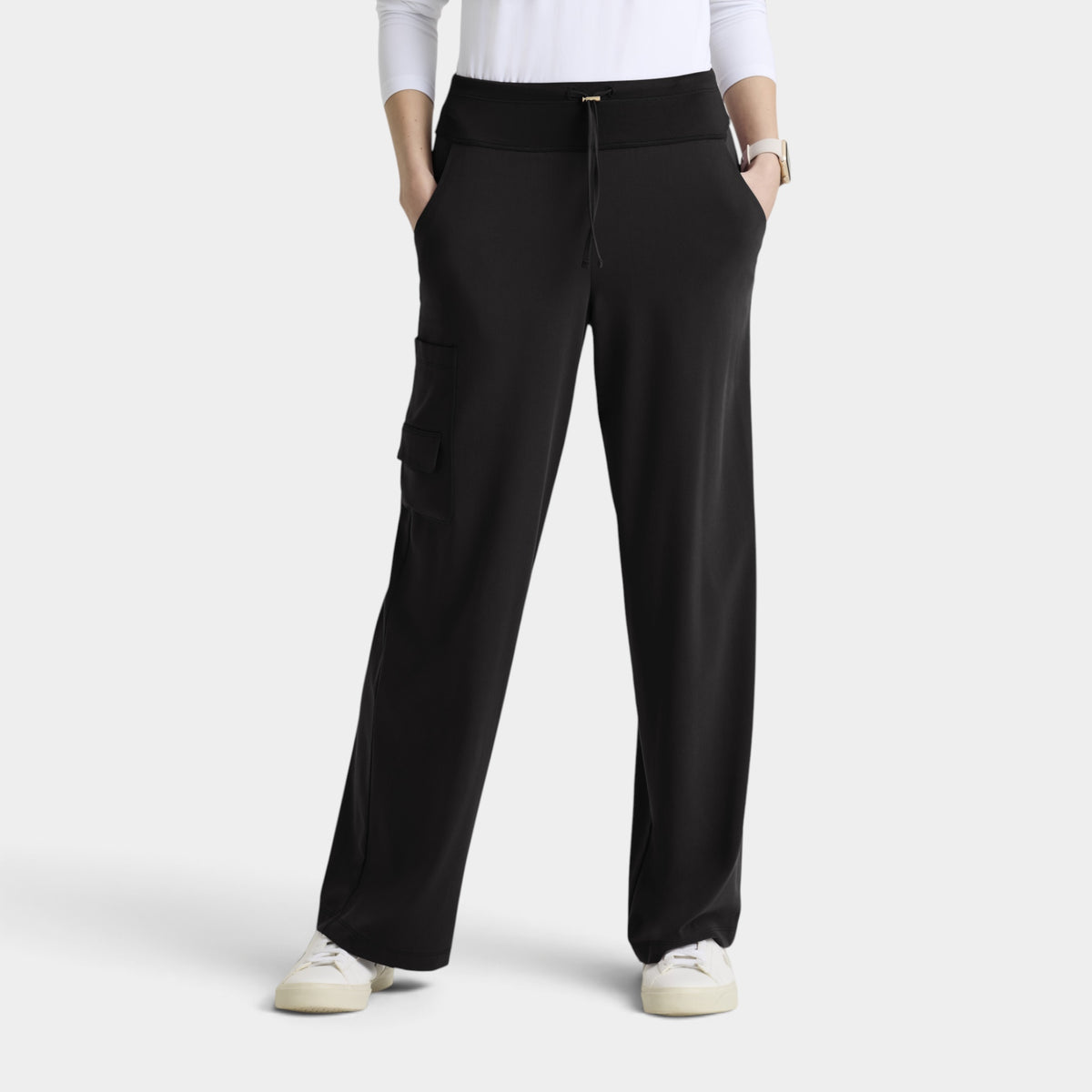 Aria 6-Pocket Jersey Knit Waistband Wide Leg Pant |GRGP741