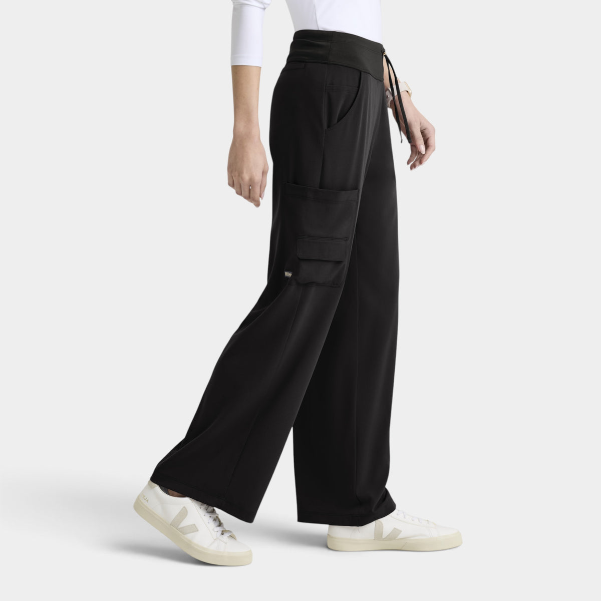 Aria 6-Pocket Jersey Knit Waistband Wide Leg Pant |GRGP741