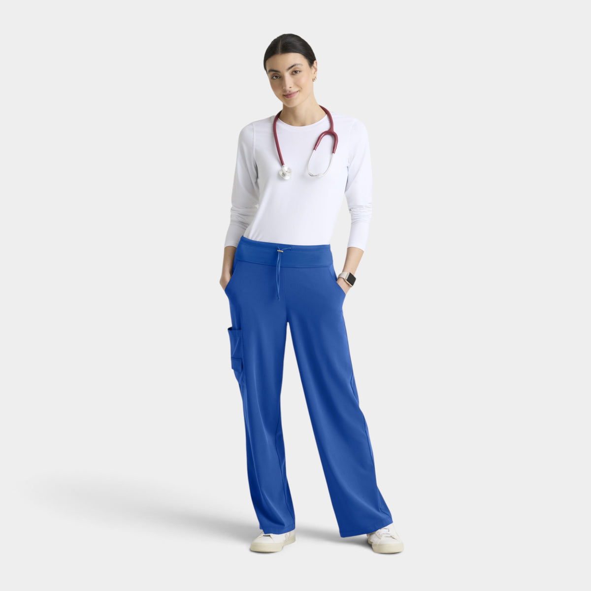 Aria 6-Pocket Jersey Knit Waistband Wide Leg Pant |GRGP741