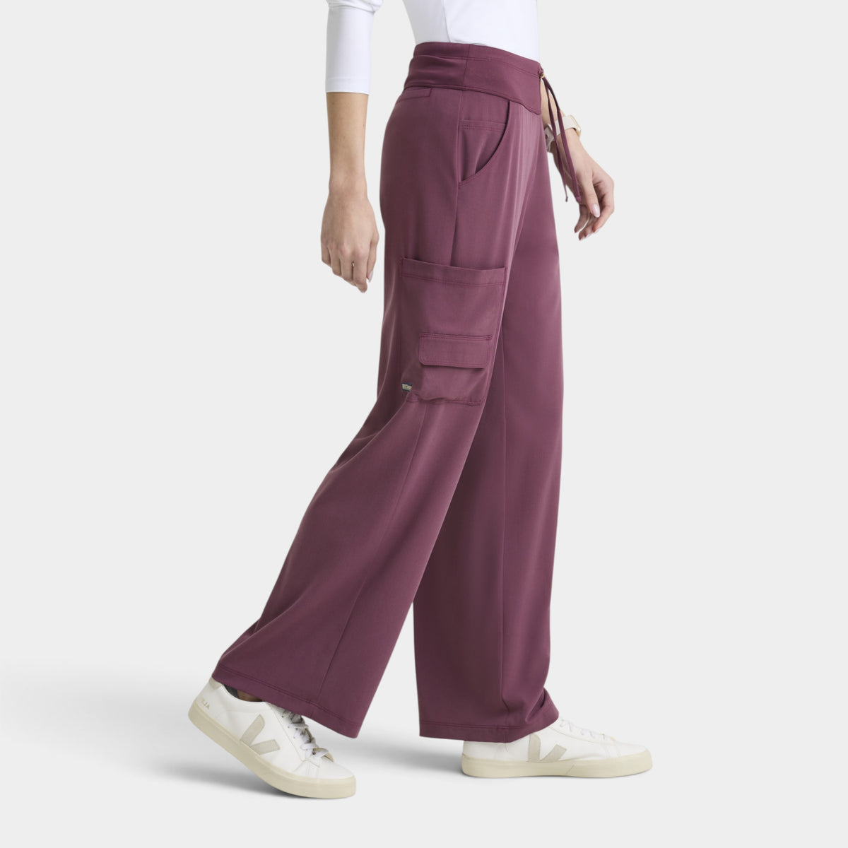 Aria 6-Pocket Jersey Knit Waistband Wide Leg Pant |GRGP741
