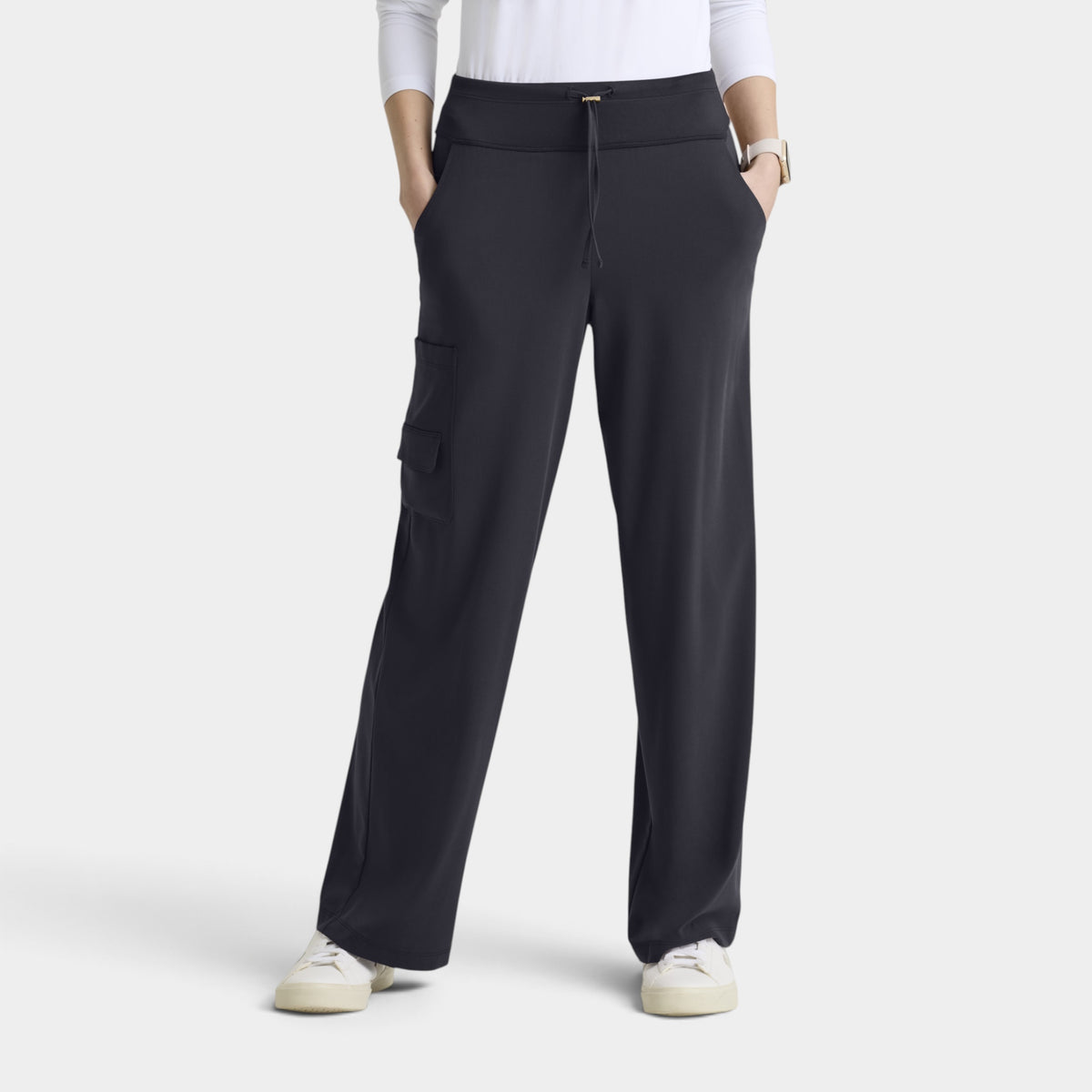 Aria 6-Pocket Jersey Knit Waistband Wide Leg Pant |GRGP741