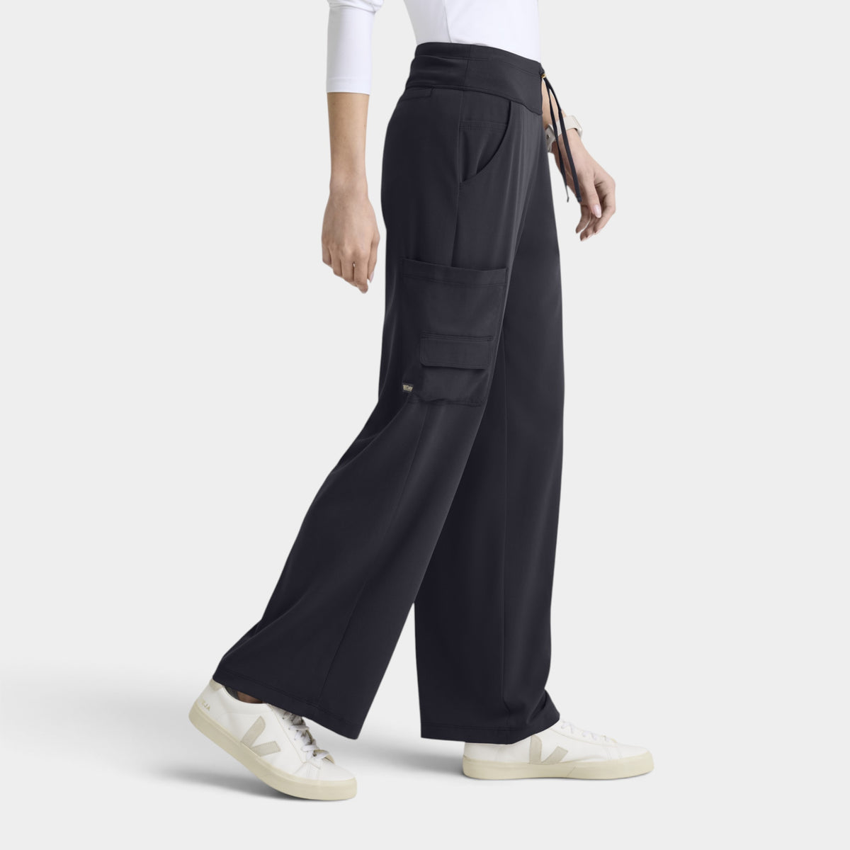 Aria 6-Pocket Jersey Knit Waistband Wide Leg Pant |GRGP741