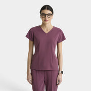 Spring 3-Pocket Classic V-Neck Back Waist Detail Top | GRGT309