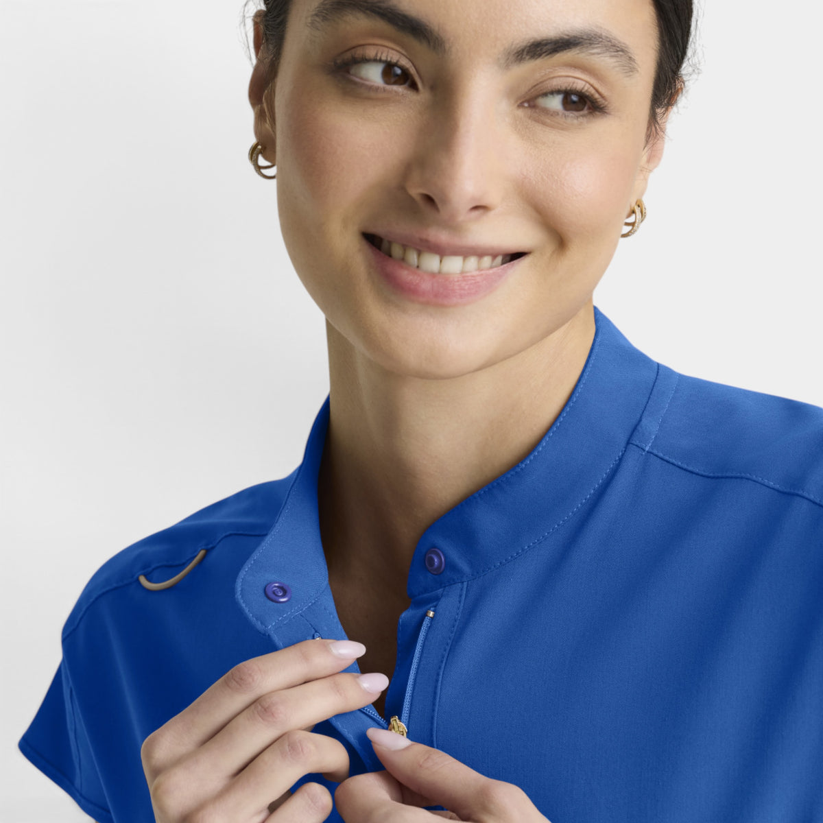 Aria 6-Pocket Sportneck Zip-Front Top | GRGT320