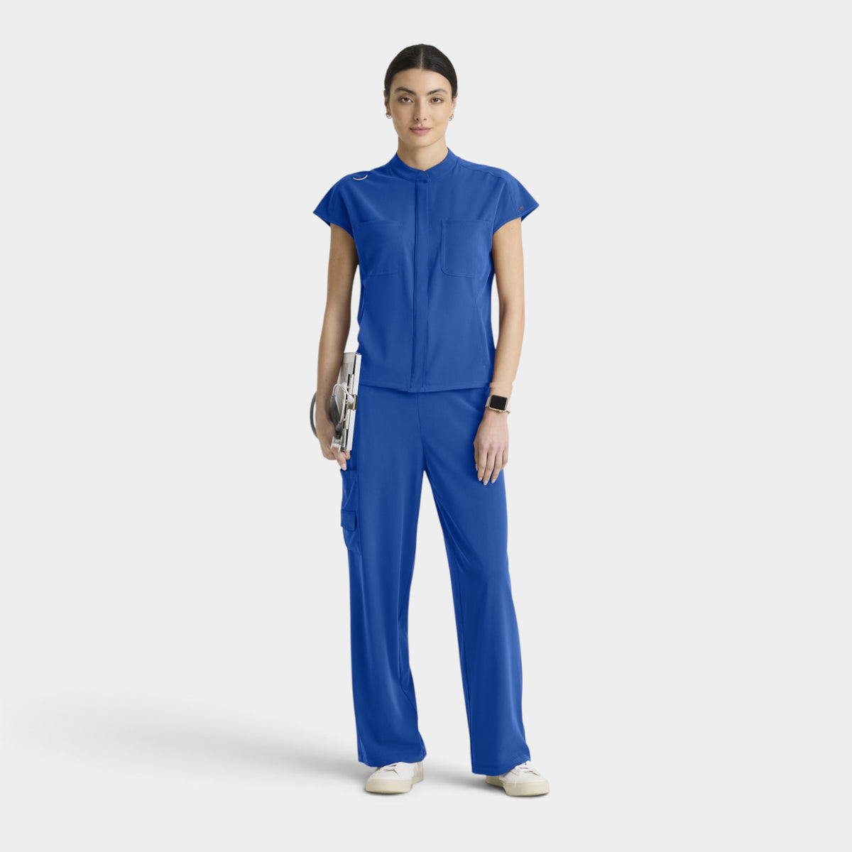Aria 6-Pocket Sportneck Zip-Front Top | GRGT320