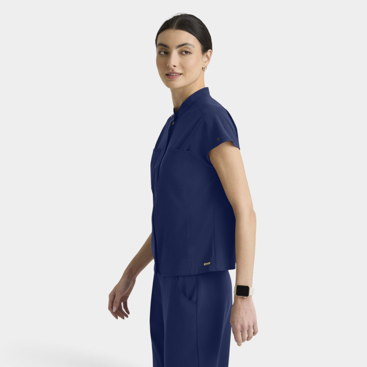Aria 6-Pocket Sportneck Zip-Front Top | GRGT320