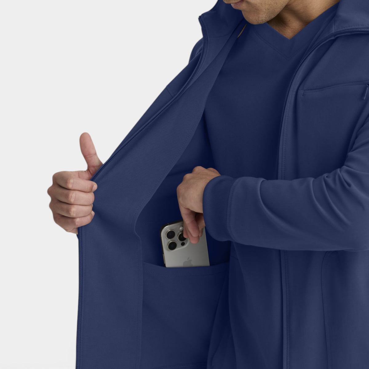 Phoenix 5-Pocket Collared Zip-Front Warm-Up Jacket | GRGW938