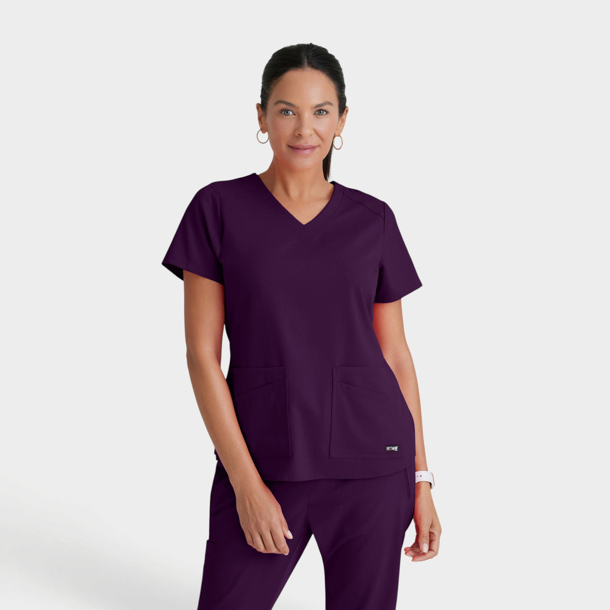 Emma 4-Pocket V-Neck Scrub Top | GRST011