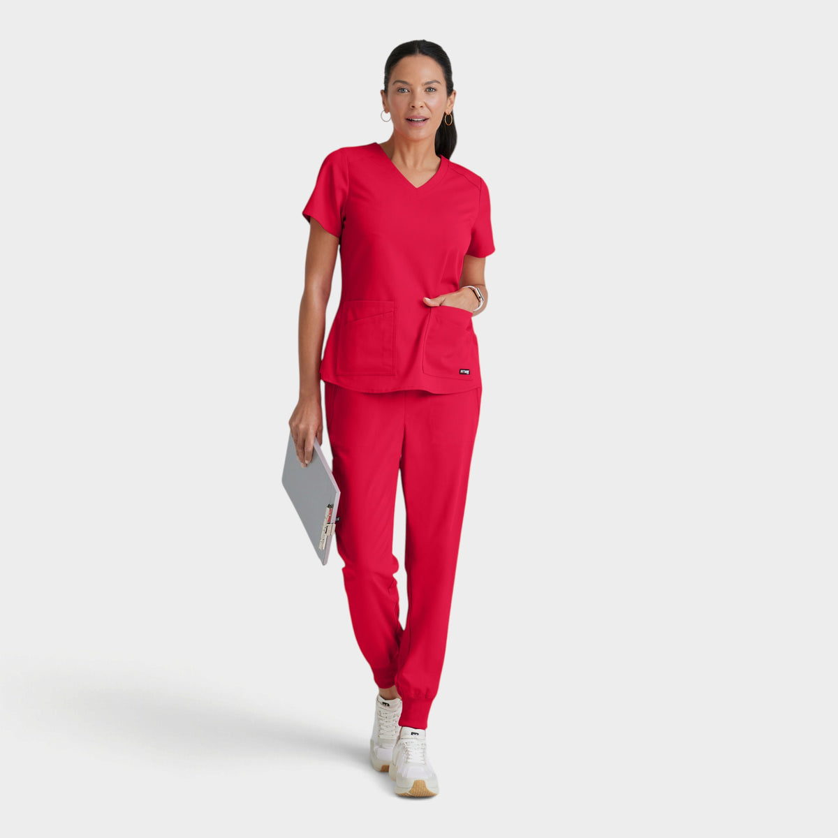 Emma 4-Pocket V-Neck Scrub Top | GRST011