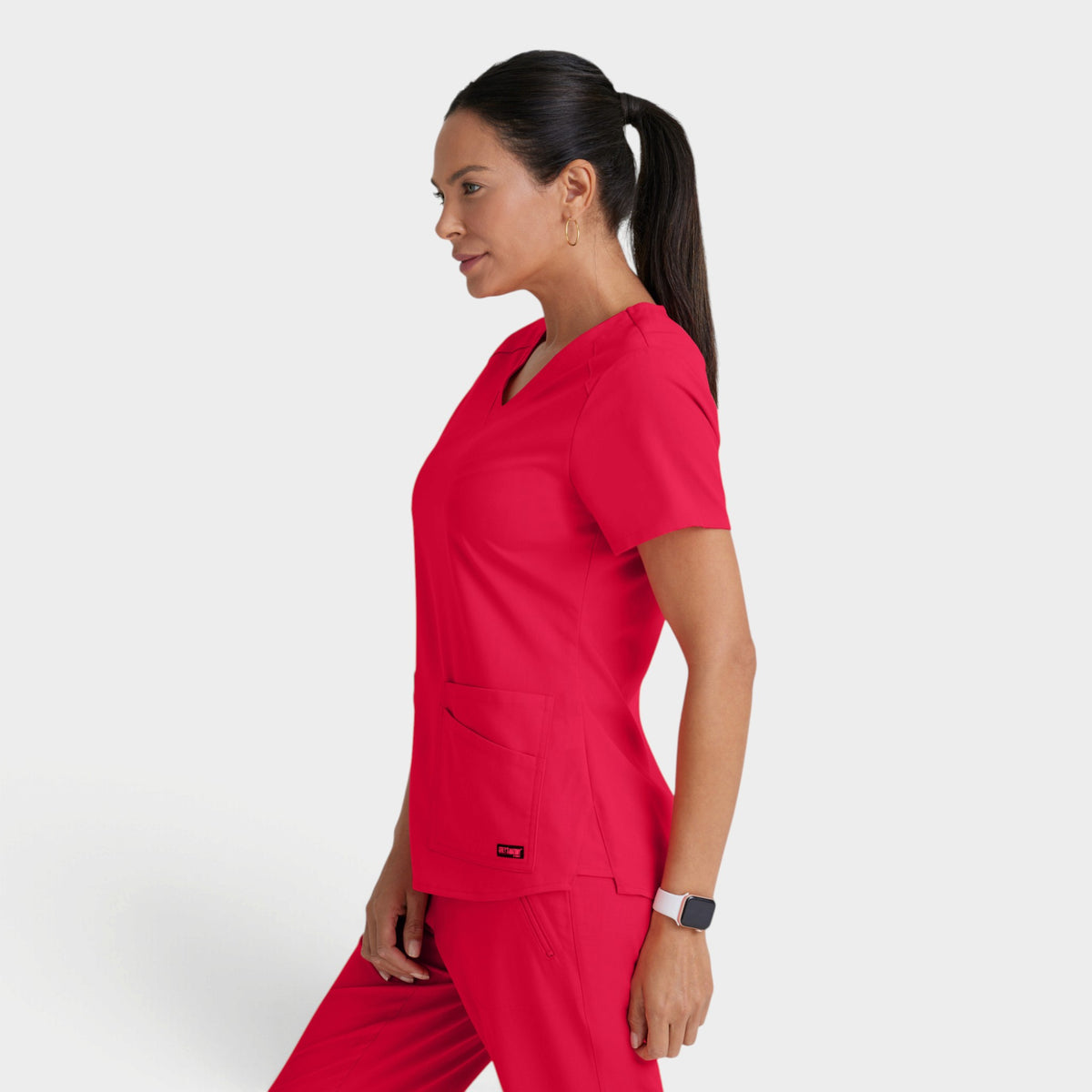 Emma 4-Pocket V-Neck Scrub Top | GRST011
