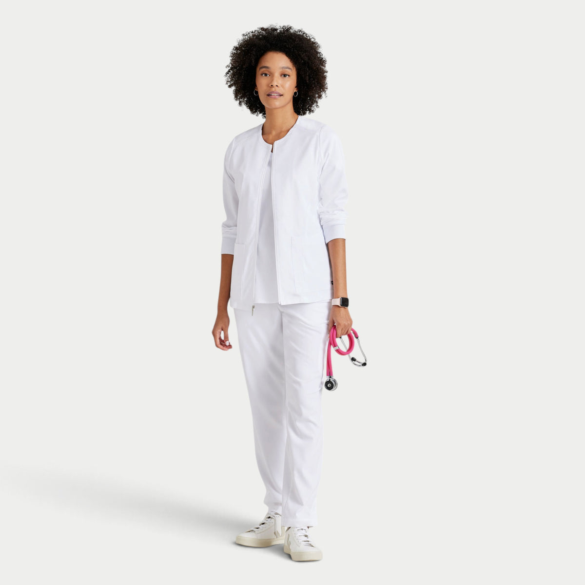 Gianna 5-Pocket Crewneck Scrub Jacket | GRSW873