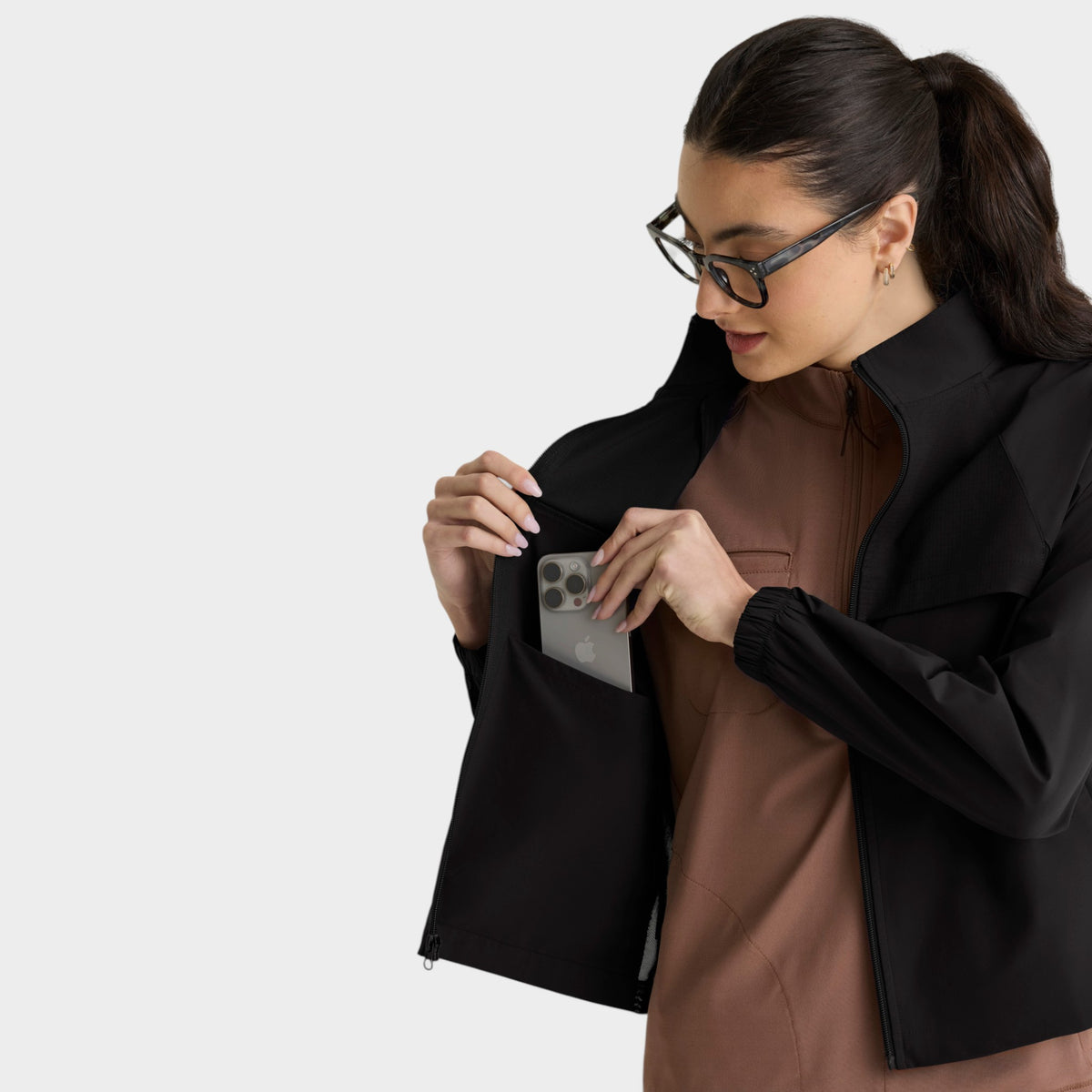 Crystal 4-Pocket Zip-Front Windbreaker Jacket | GRSJ940