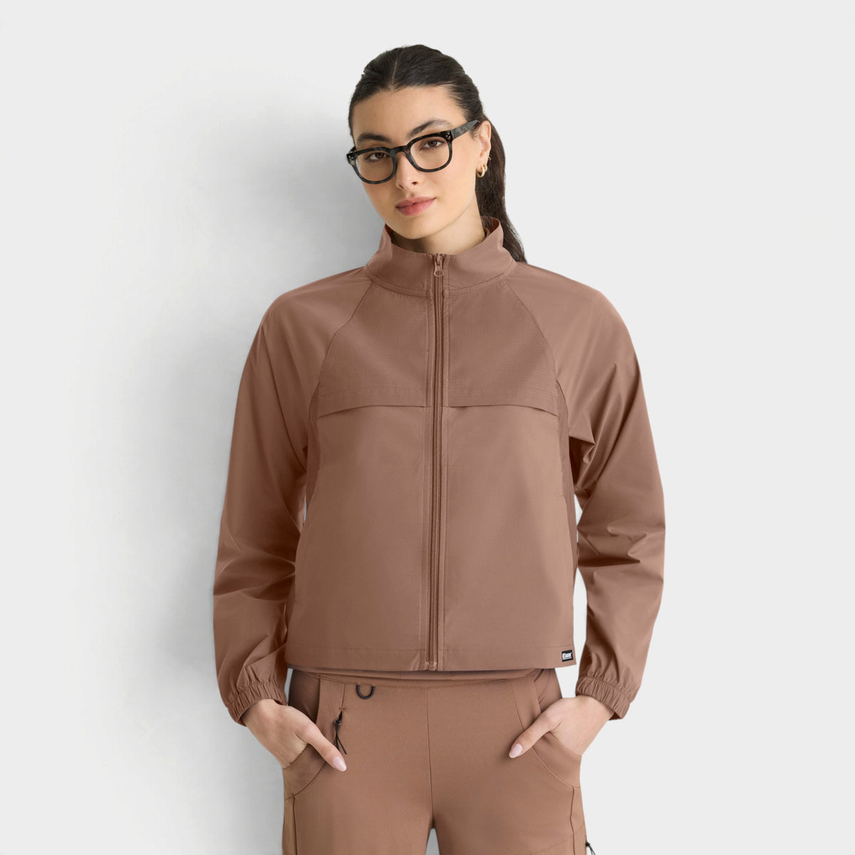 Crystal 4-Pocket Zip-Front Windbreaker Jacket | GRSJ940