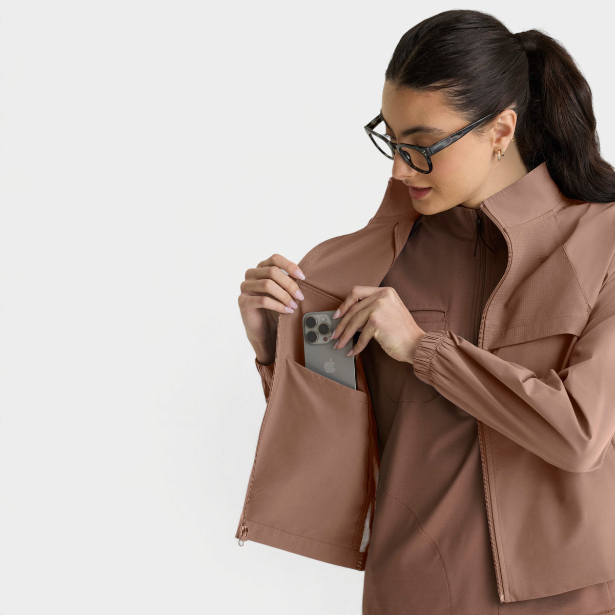 Crystal 4-Pocket Zip-Front Windbreaker Jacket | GRSJ940