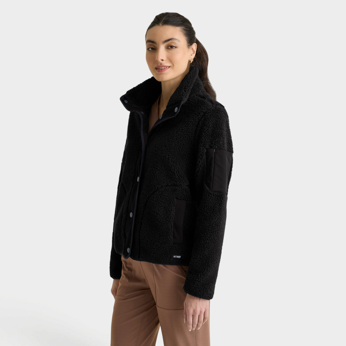 Carol 5-Pocket Snap Front Sherpa Jacket | GRSJ941