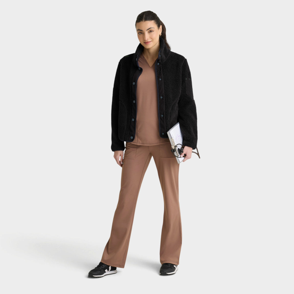 Carol 5-Pocket Snap Front Sherpa Jacket | GRSJ941