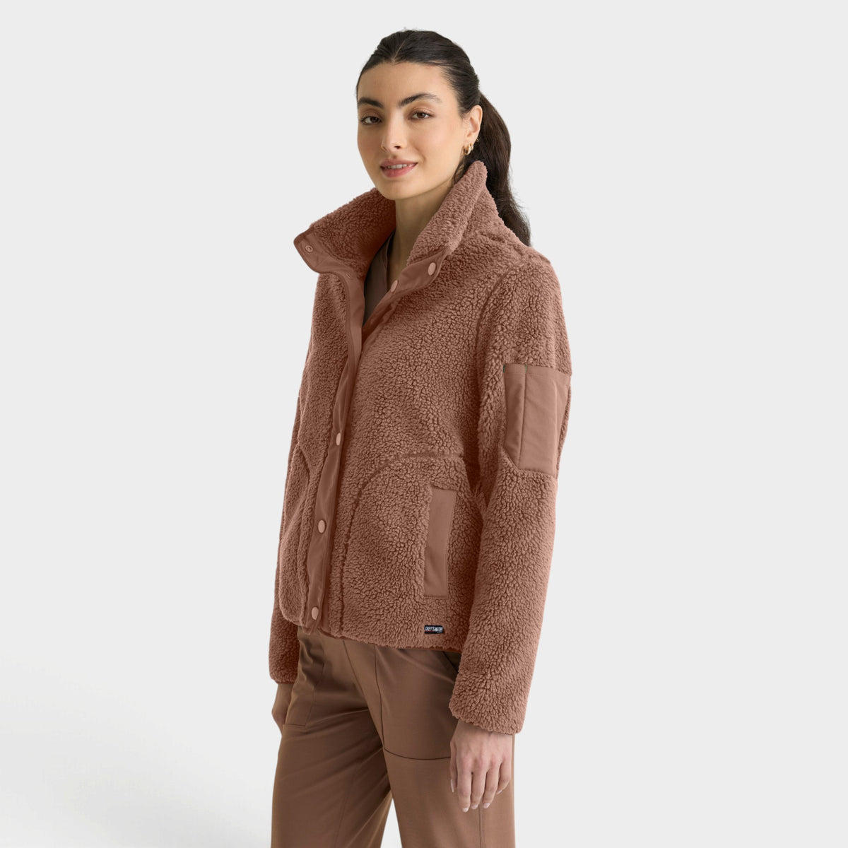 Carol 5-Pocket Snap Front Sherpa Jacket | GRSJ941