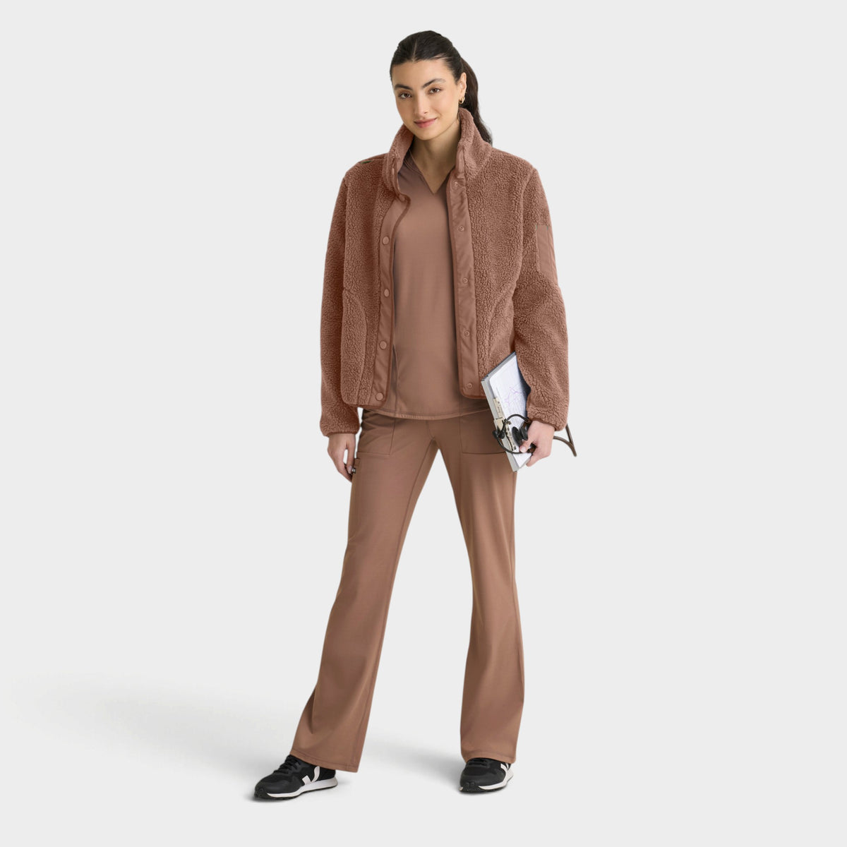 Carol 5-Pocket Snap Front Sherpa Jacket | GRSJ941