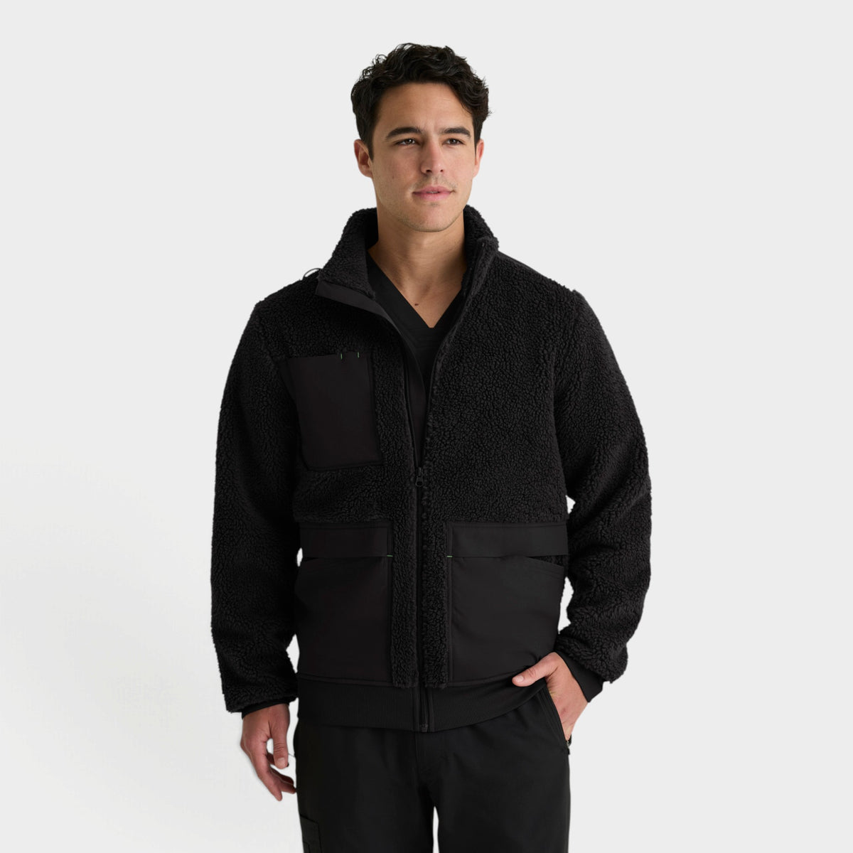 Randin 5-Pocket Sherpa Zip Front Jacket | GRSJ942