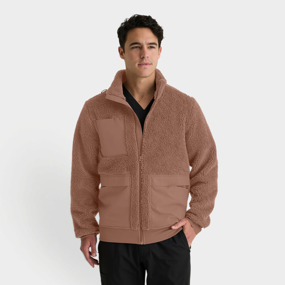 Randin 5-Pocket Sherpa Zip Front Jacket | GRSJ942