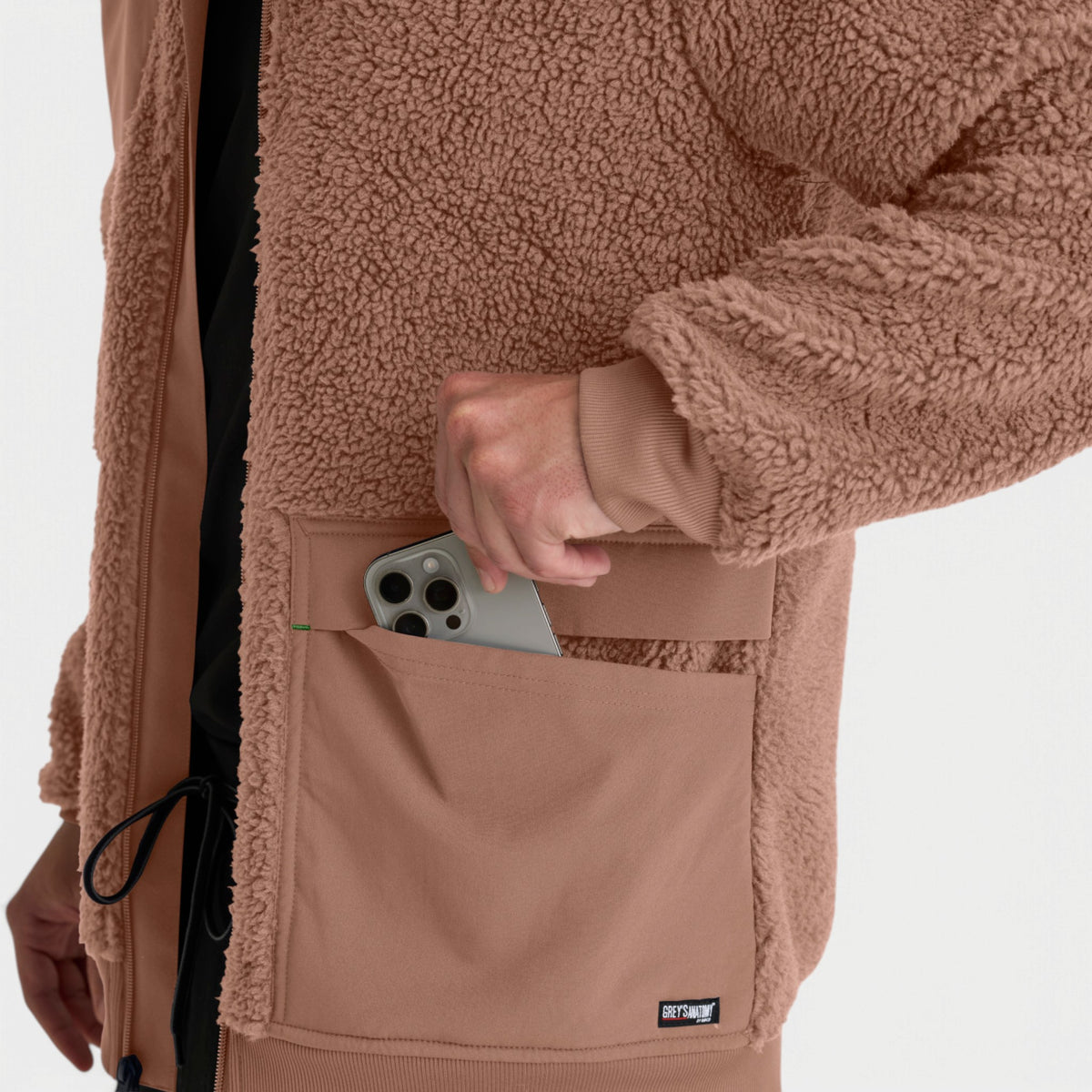 Randin 5-Pocket Sherpa Zip Front Jacket | GRSJ942