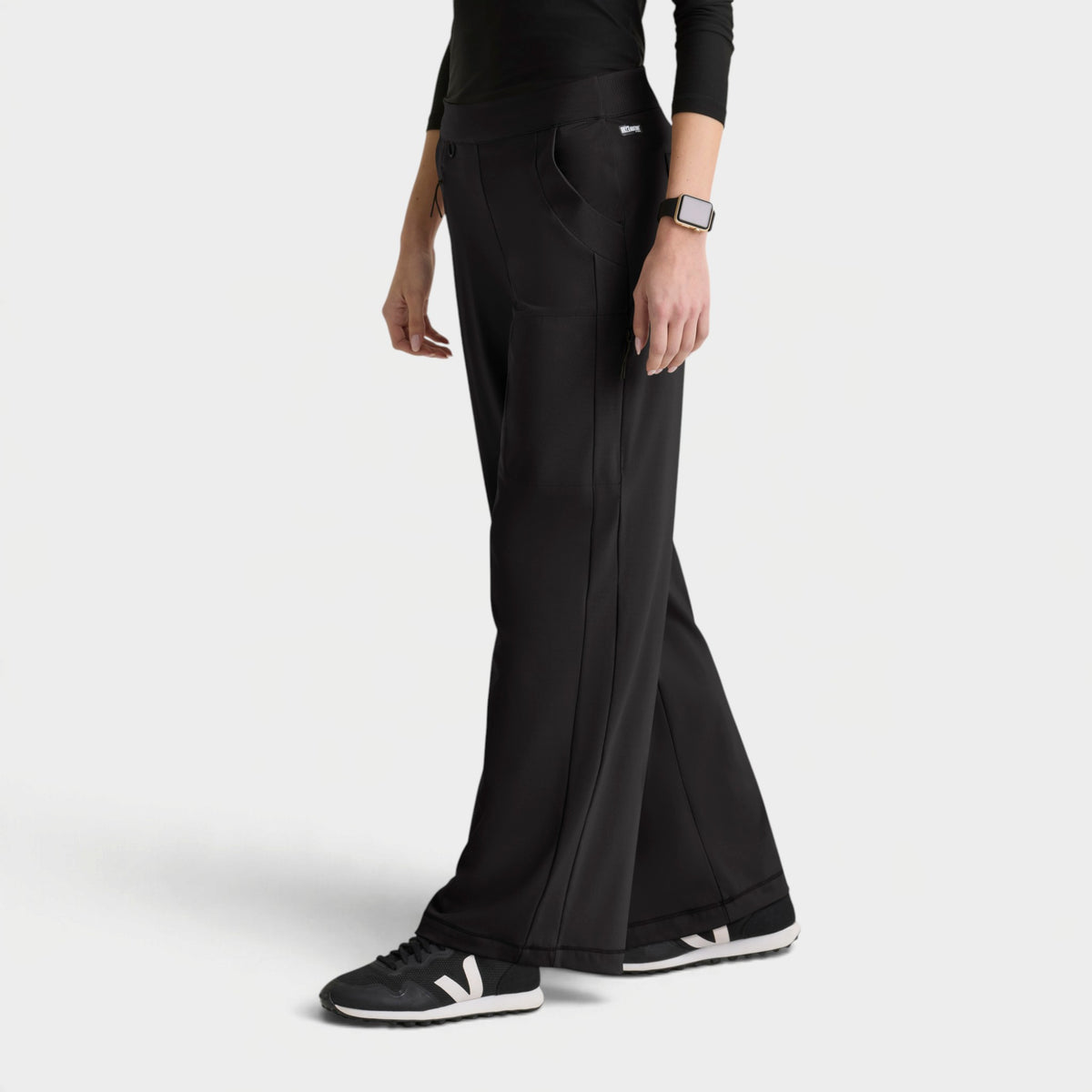 Crystal 6-Pocket Elastic Waistband Wide Leg Pant | GRSP746