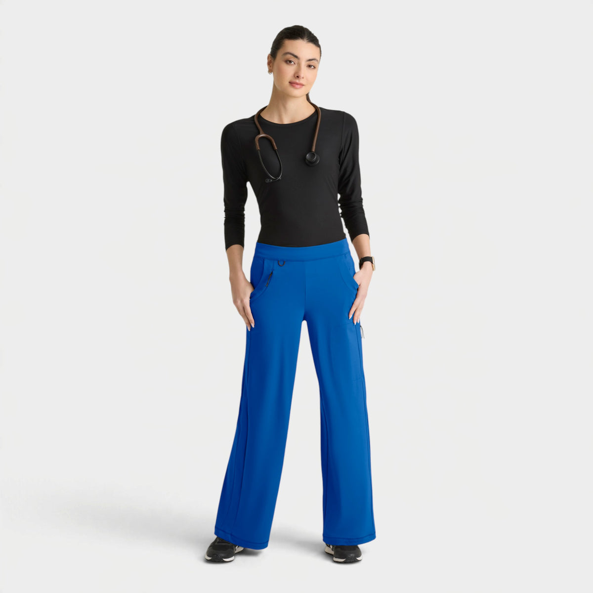 Crystal 6-Pocket Elastic Waistband Wide Leg Pant | GRSP746