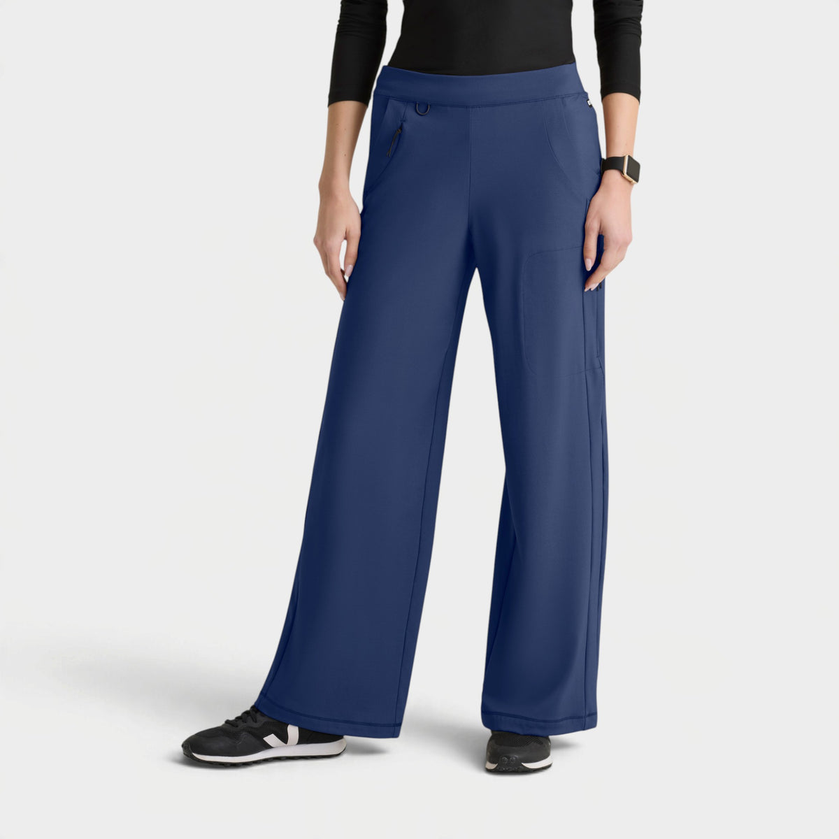 Crystal 6-Pocket Elastic Waistband Wide Leg Pant | GRSP746