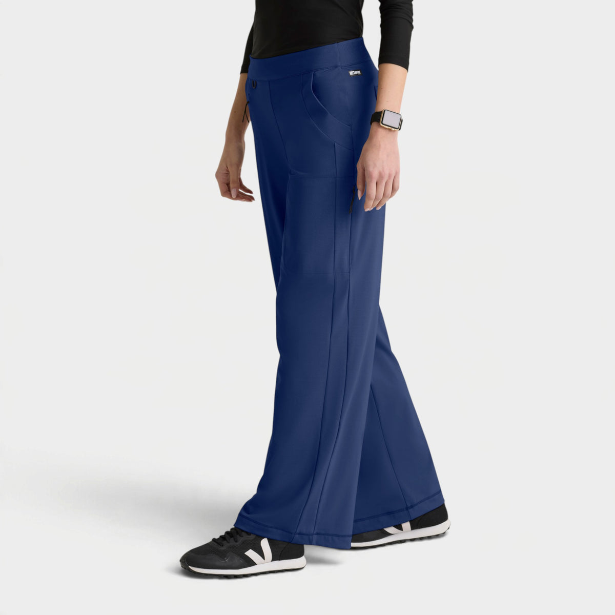 Crystal 6-Pocket Elastic Waistband Wide Leg Pant | GRSP746
