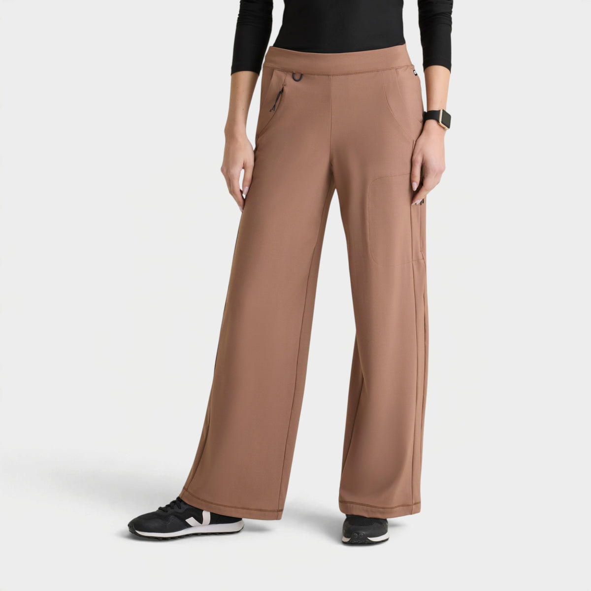 Crystal 6-Pocket Elastic Waistband Wide Leg Pant | GRSP746