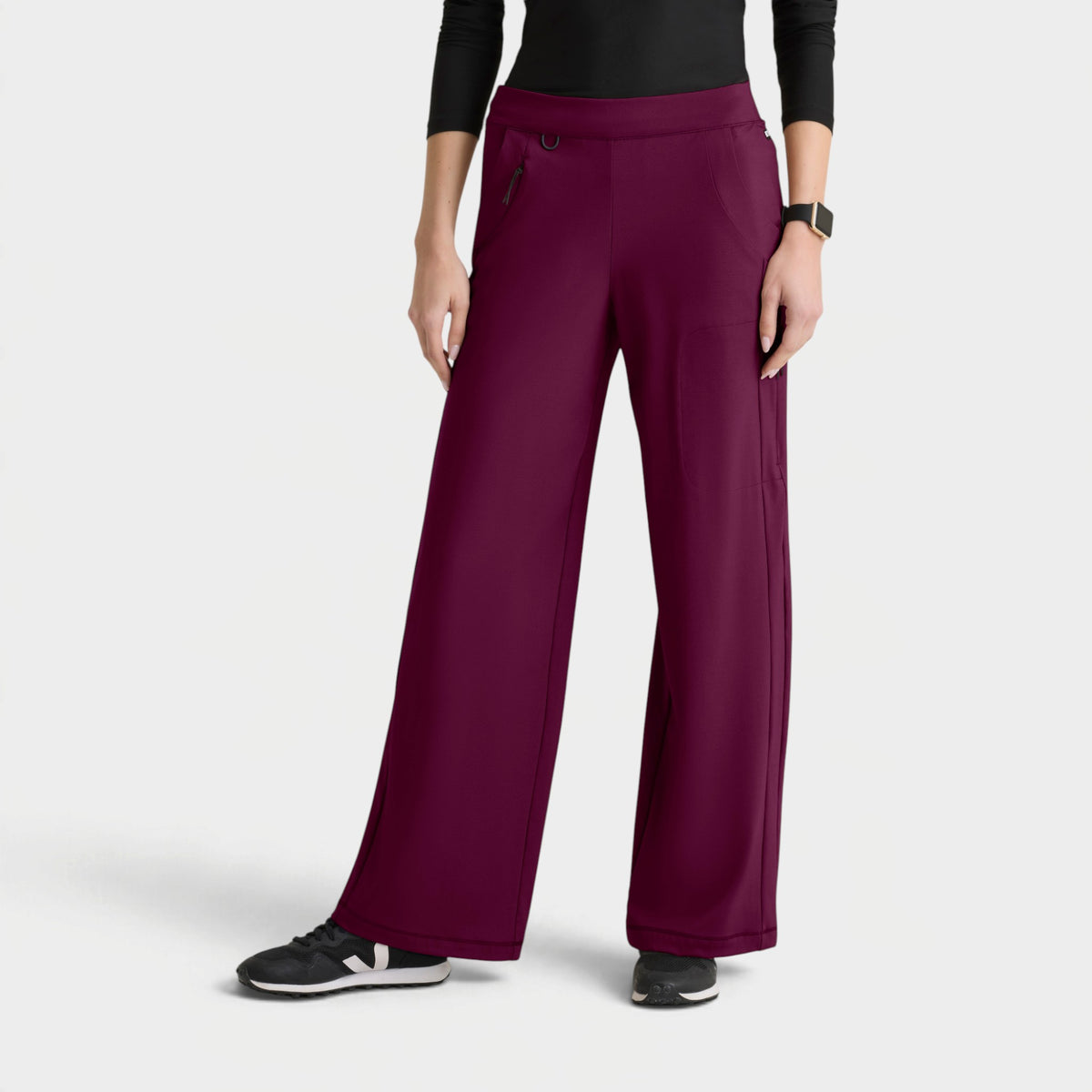 Crystal 6-Pocket Elastic Waistband Wide Leg Pant | GRSP746