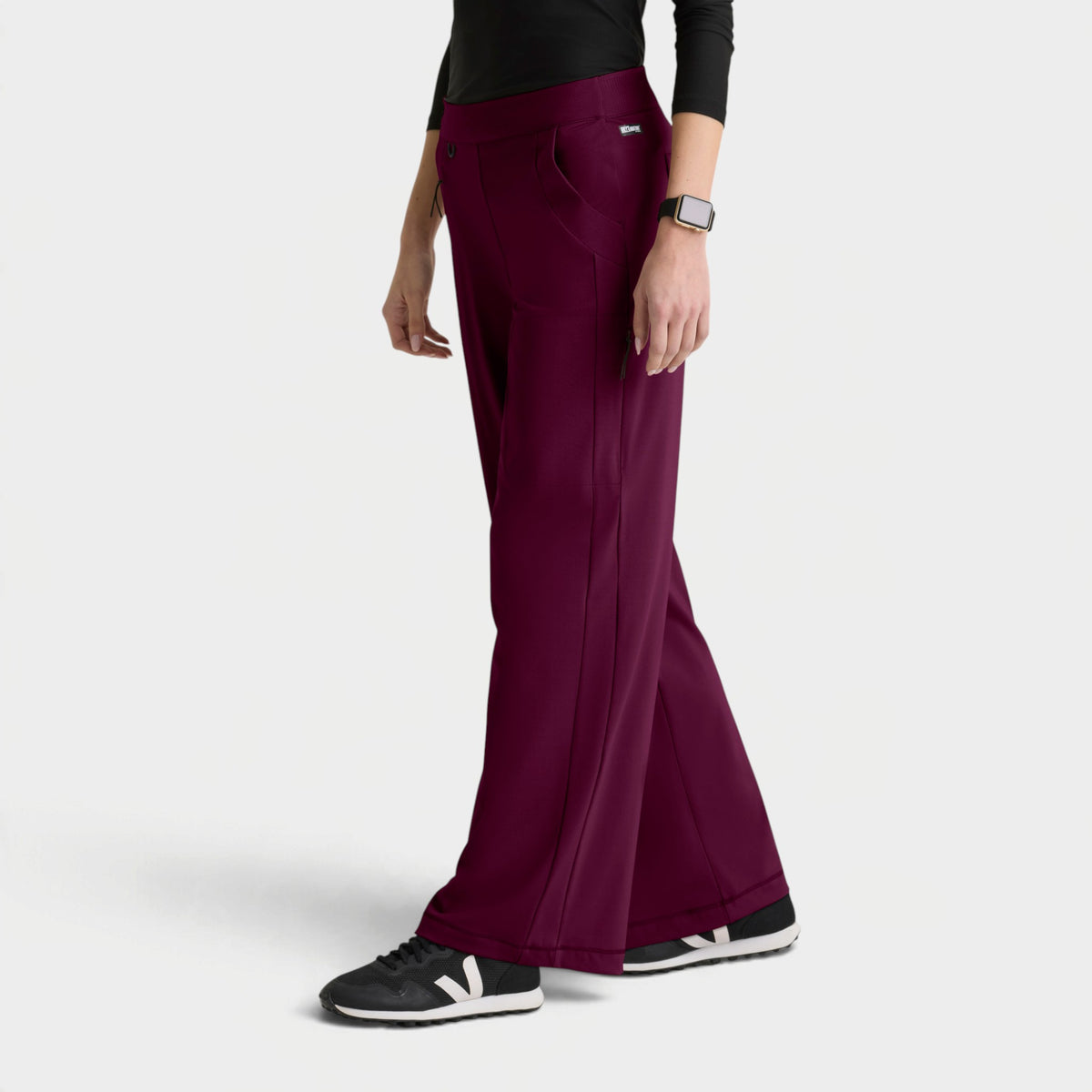Crystal 6-Pocket Elastic Waistband Wide Leg Pant | GRSP746