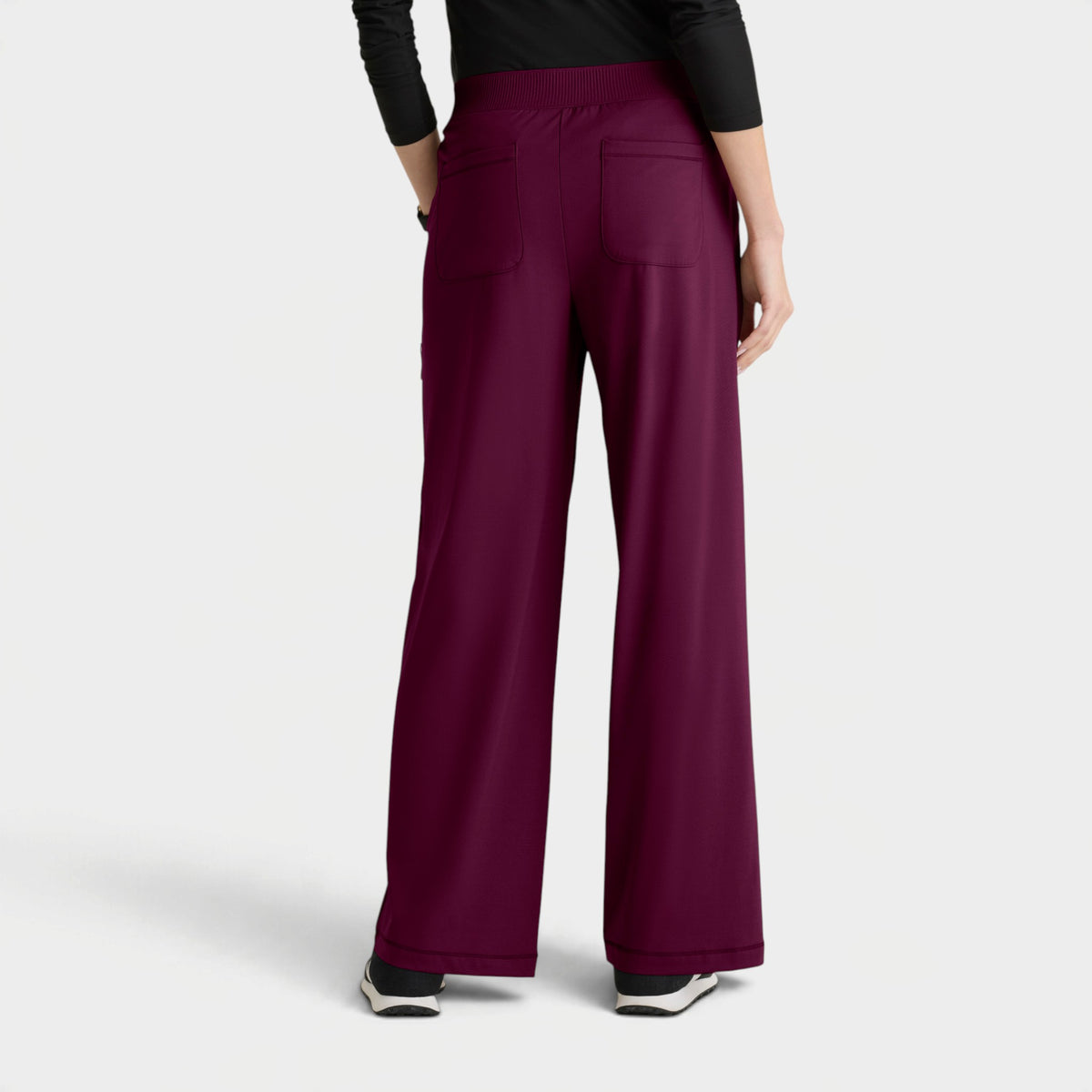 Crystal 6-Pocket Elastic Waistband Wide Leg Pant | GRSP746