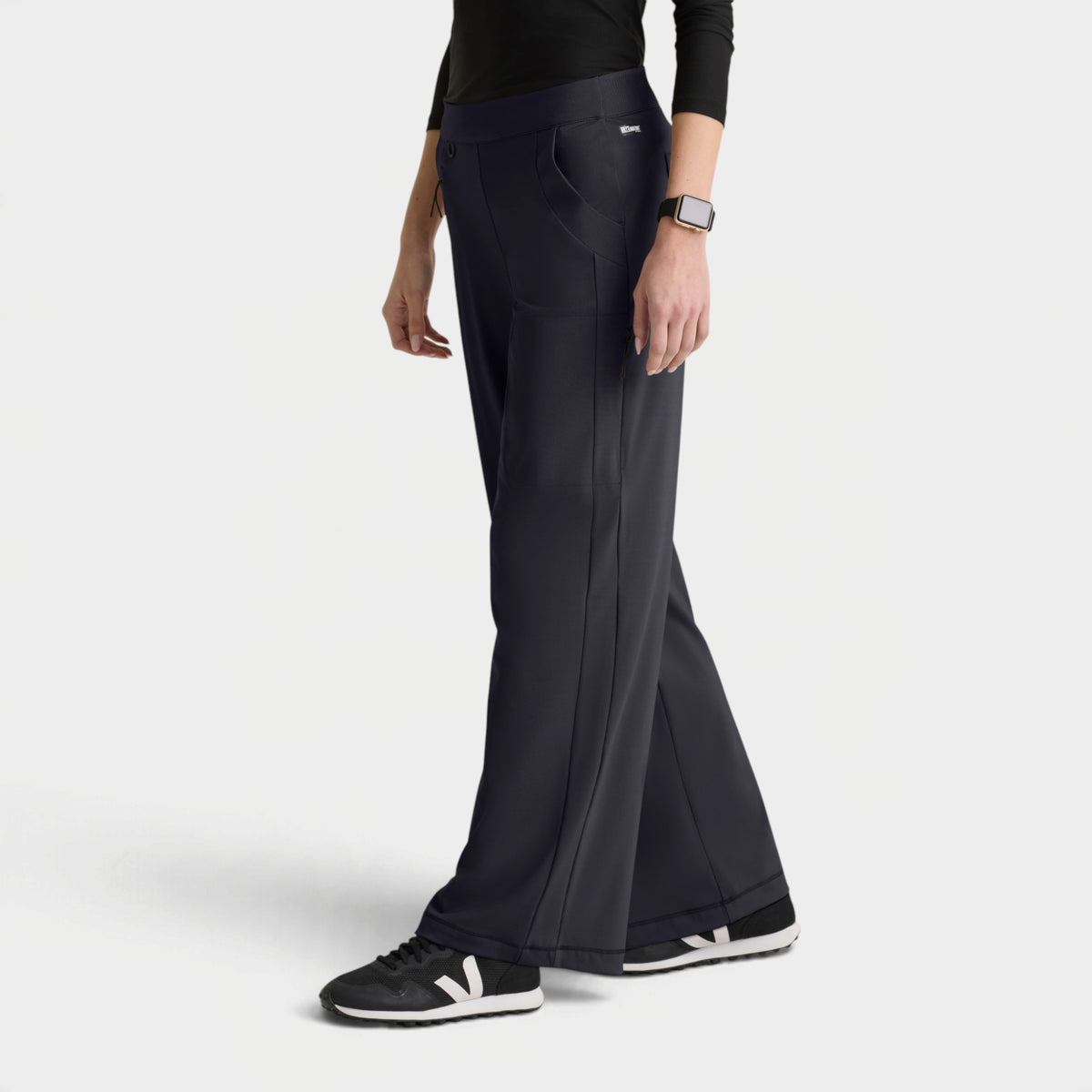Crystal 6-Pocket Elastic Waistband Wide Leg Pant | GRSP746