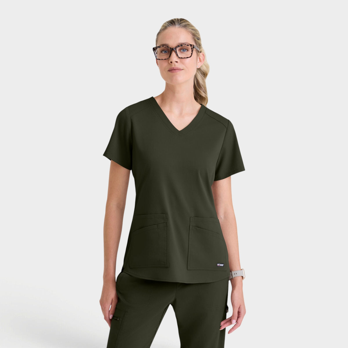 Emma 4-Pocket V-Neck Scrub Top | GRST011