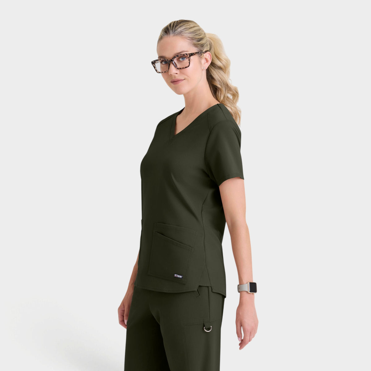 Emma 4-Pocket V-Neck Scrub Top | GRST011