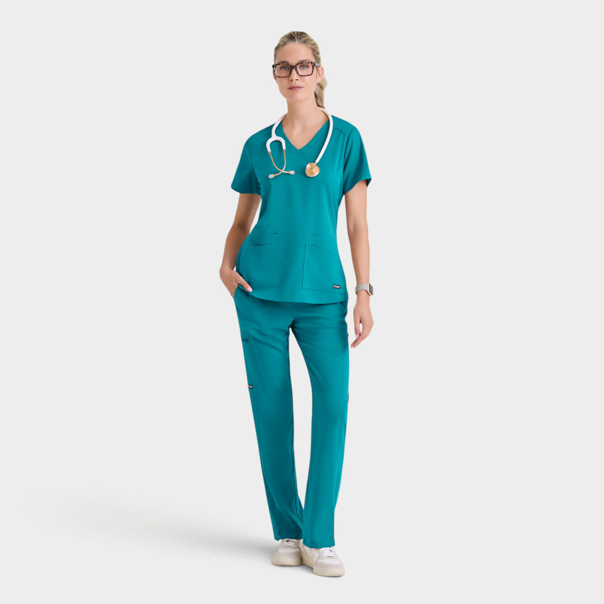 Emma 4-Pocket V-Neck Scrub Top | GRST011