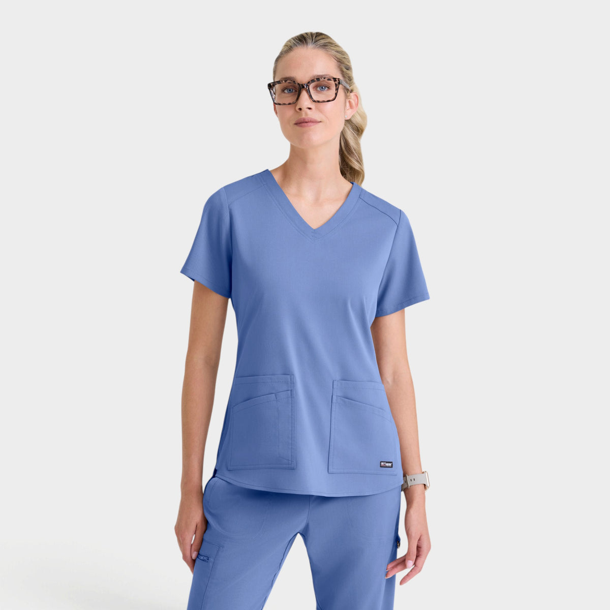 Emma 4-Pocket V-Neck Scrub Top | GRST011