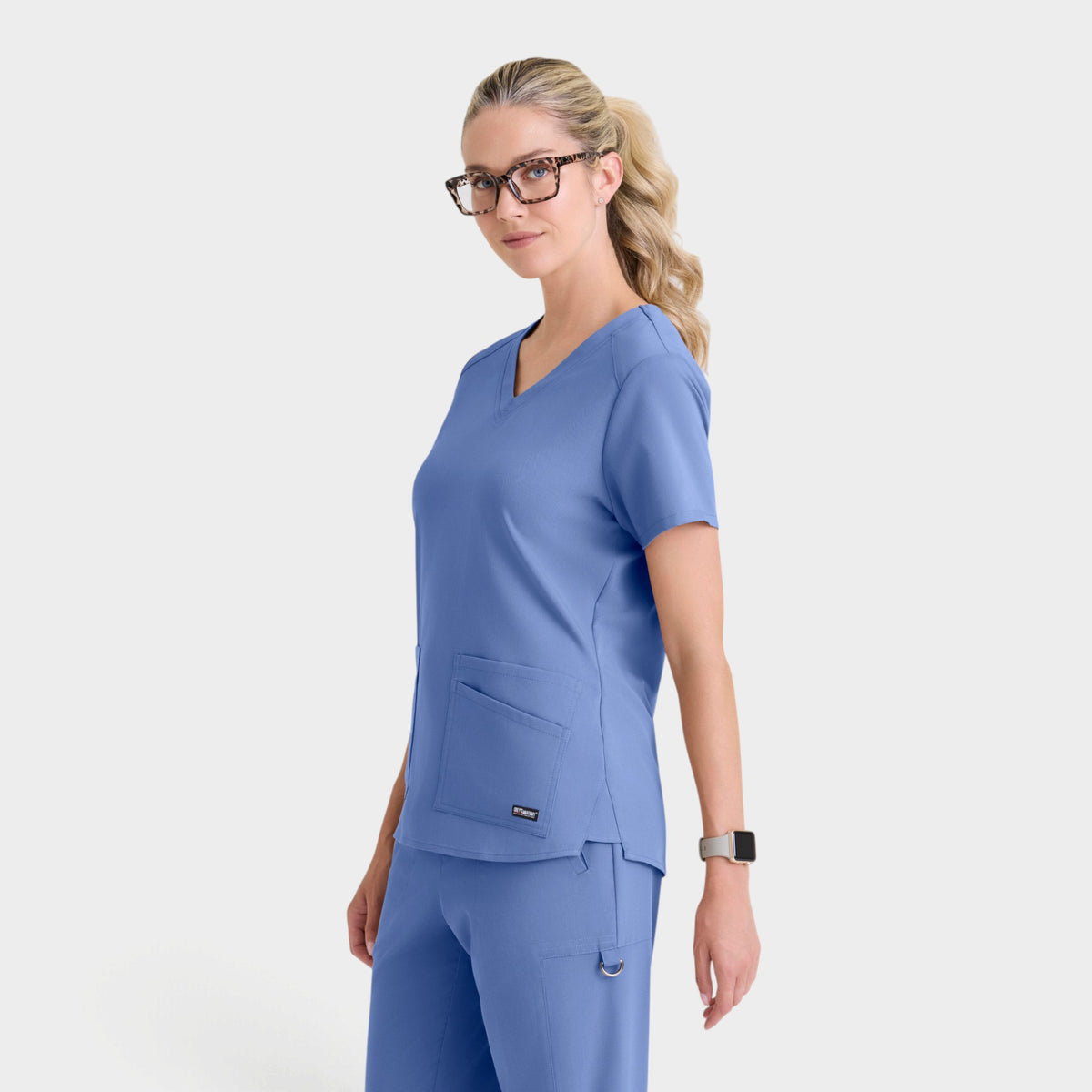 Emma 4-Pocket V-Neck Scrub Top | GRST011
