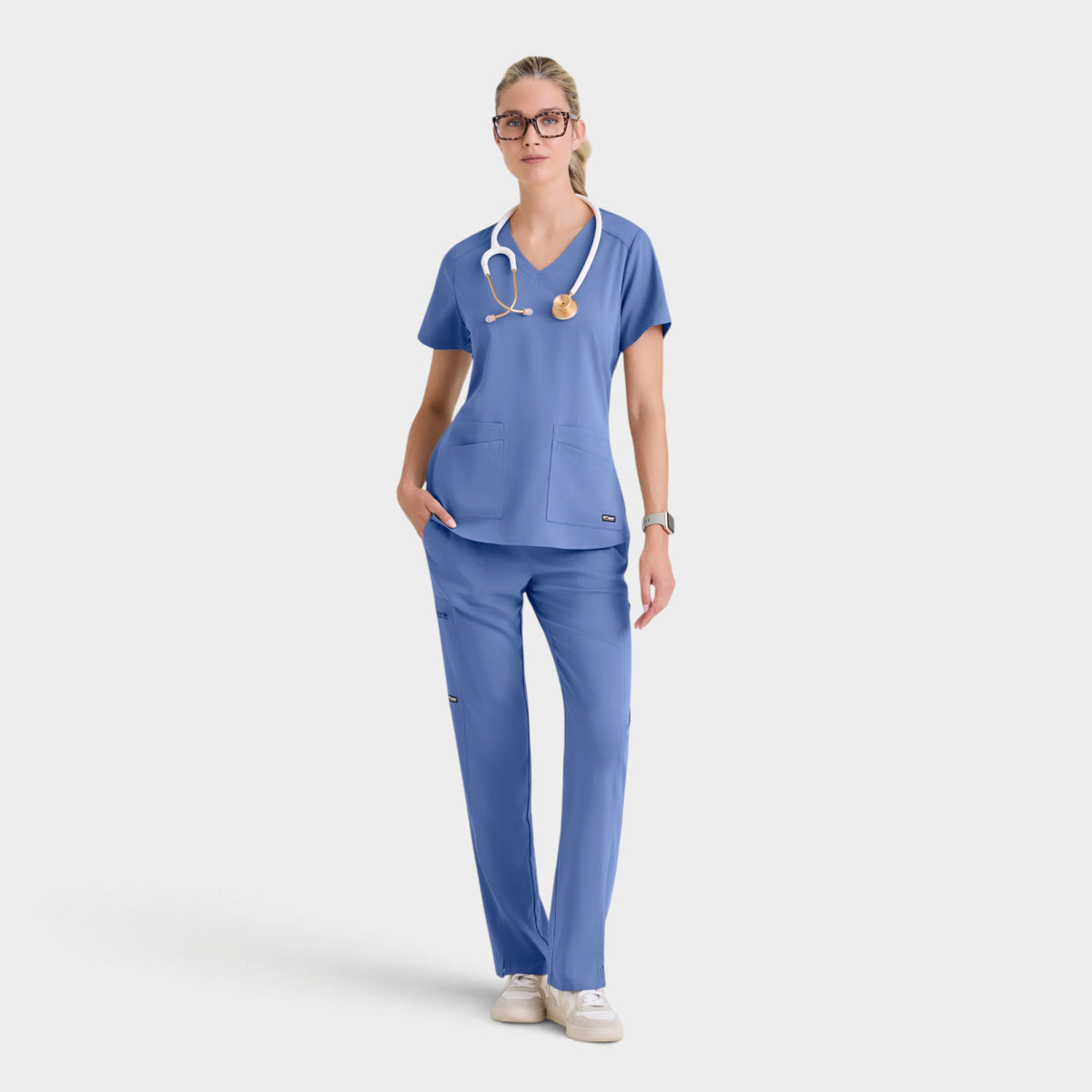 Emma 4-Pocket V-Neck Scrub Top | GRST011