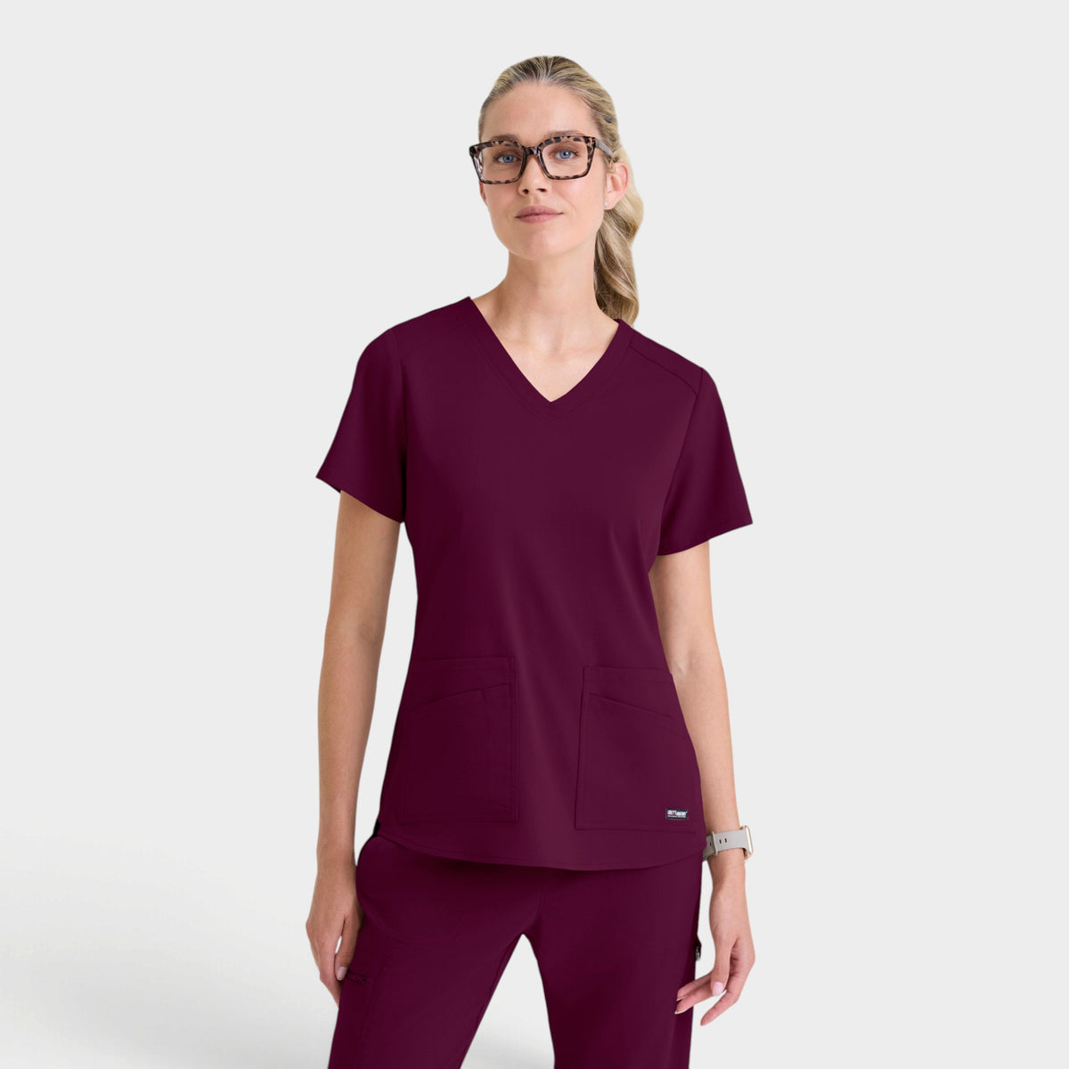 Emma 4-Pocket V-Neck Scrub Top | GRST011
