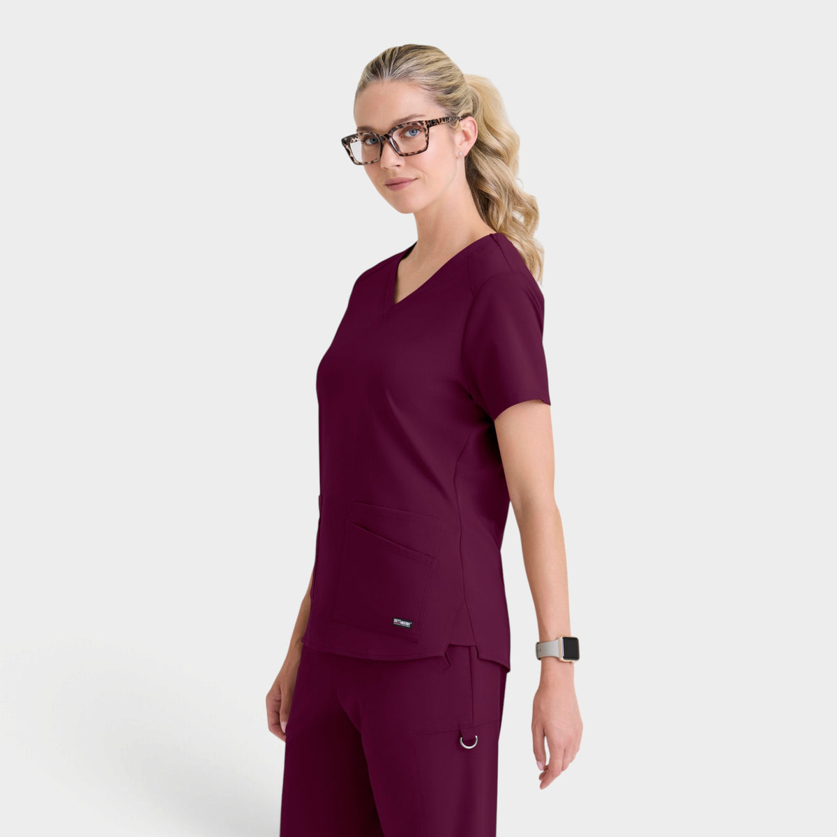 Emma 4-Pocket V-Neck Scrub Top | GRST011