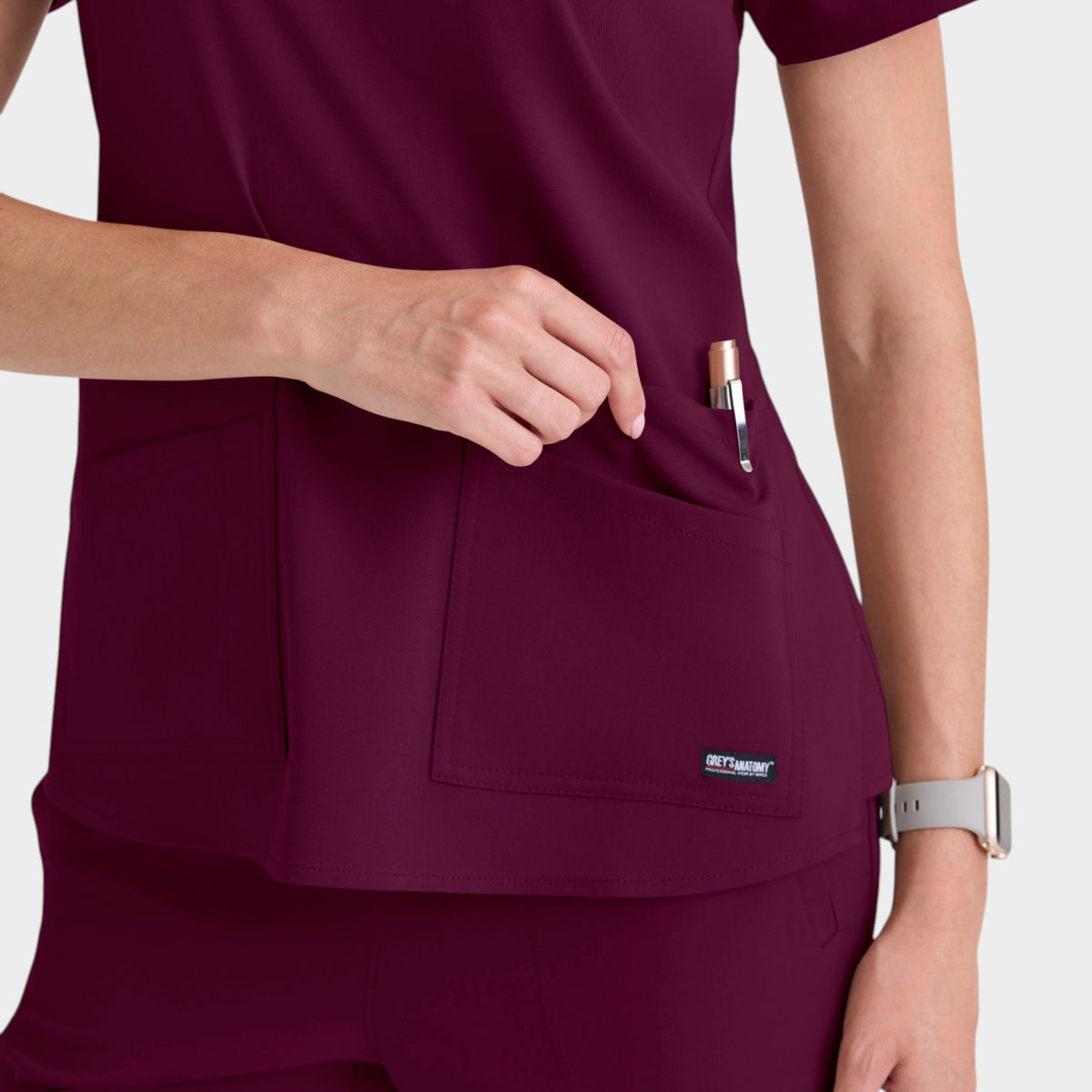 Emma 4-Pocket V-Neck Scrub Top | GRST011