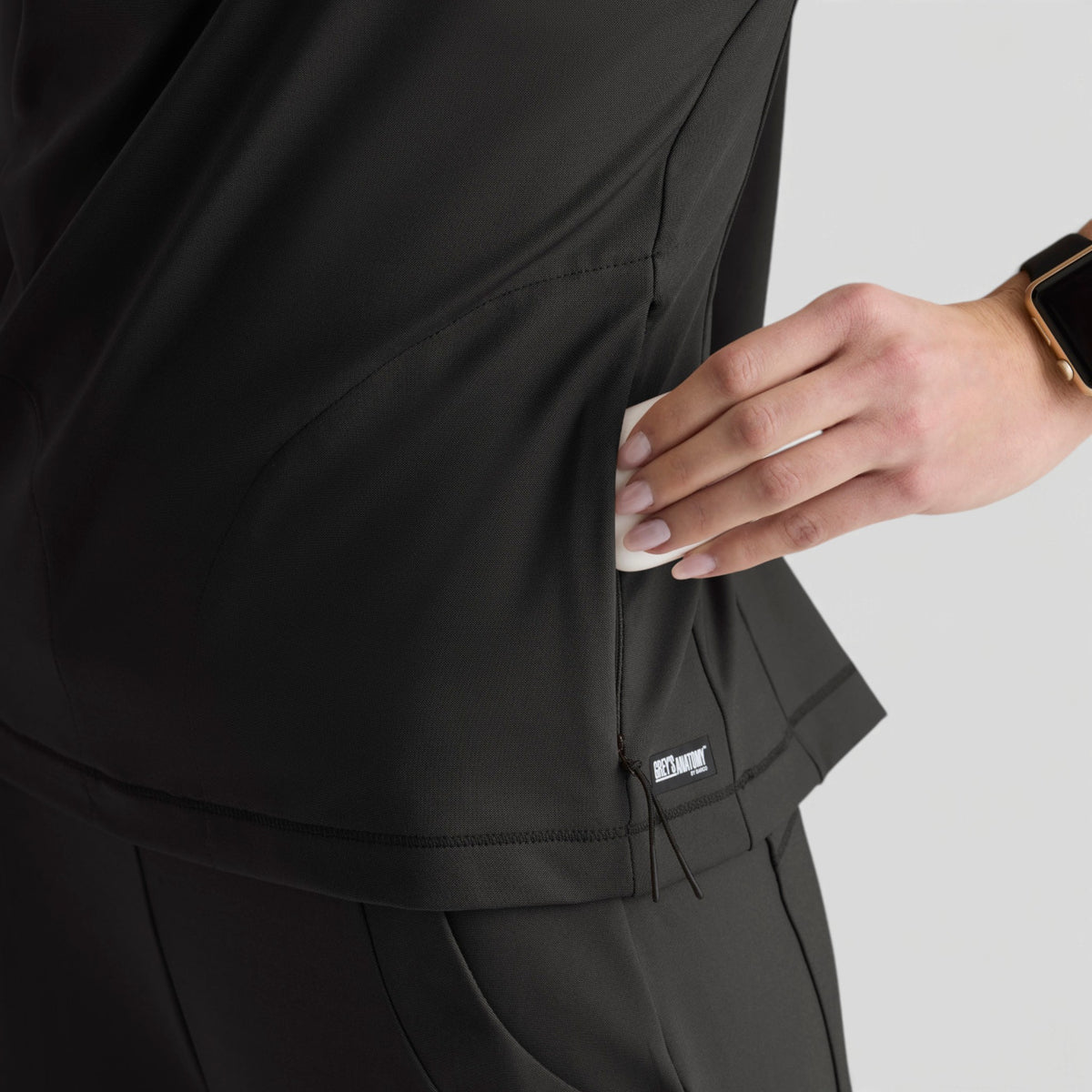 Crystal 3-Pocket Mock Neck Zip-Placket Top | GRST319