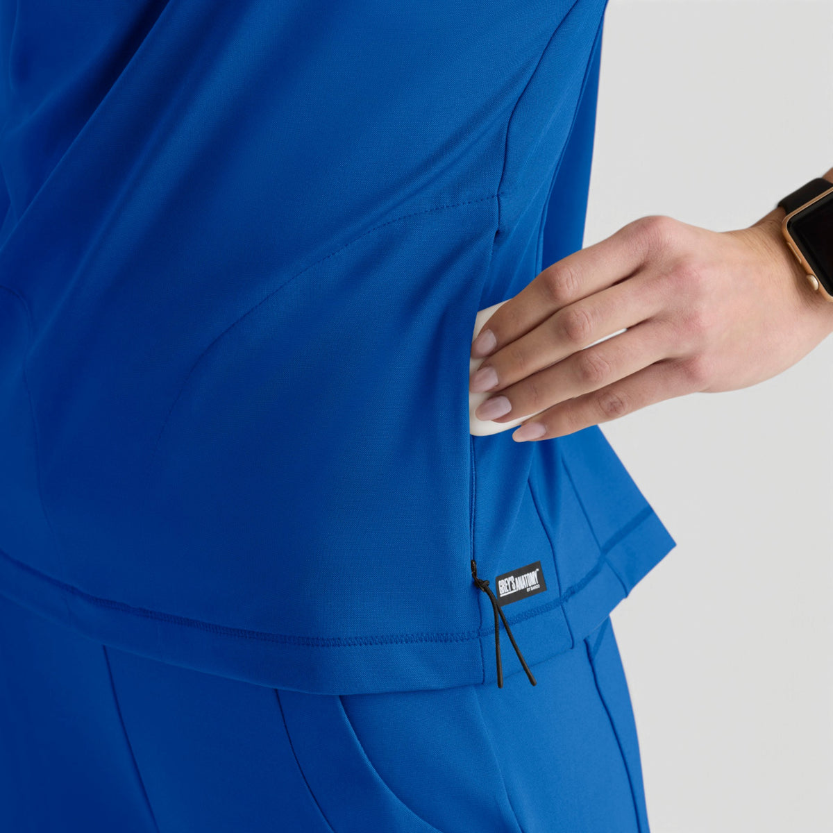 Crystal 3-Pocket Mock Neck Zip-Placket Top | GRST319